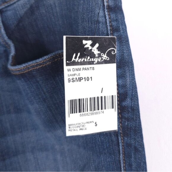NWT 34 HERITAGE EMMA JANE Mid Rise Straight Leg Jeans N042626 Size 27/33 - Picture 11 of 14